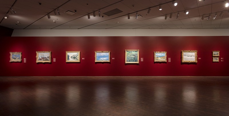 A wall’s worth of Claude Monet paintings in 19th Century European and American Art at the Denver Art Museum.