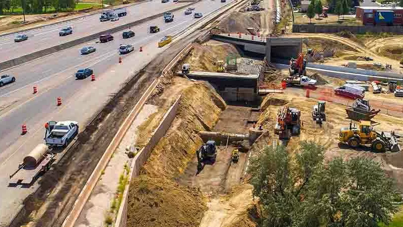 Image: CDOT's caption to this photo: "From summer 2016 through winter 2019, CDOT and Hamon Infrastructure will build Express Lanes from 120th Avenue to Northwest Parkway/E-470."