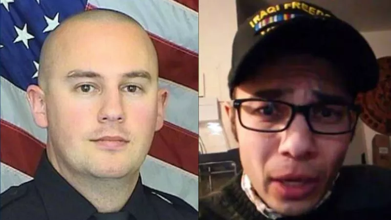 Image: Deputy Zackari Parrish was killed on December 31, 2017 after responding to a call about Matthew Riehl, right.