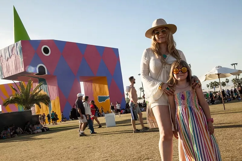 Image: For many parents, Coachella is a time to bond with their kids rather than hiring a sitter.