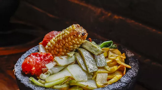 A mortar of vegetables