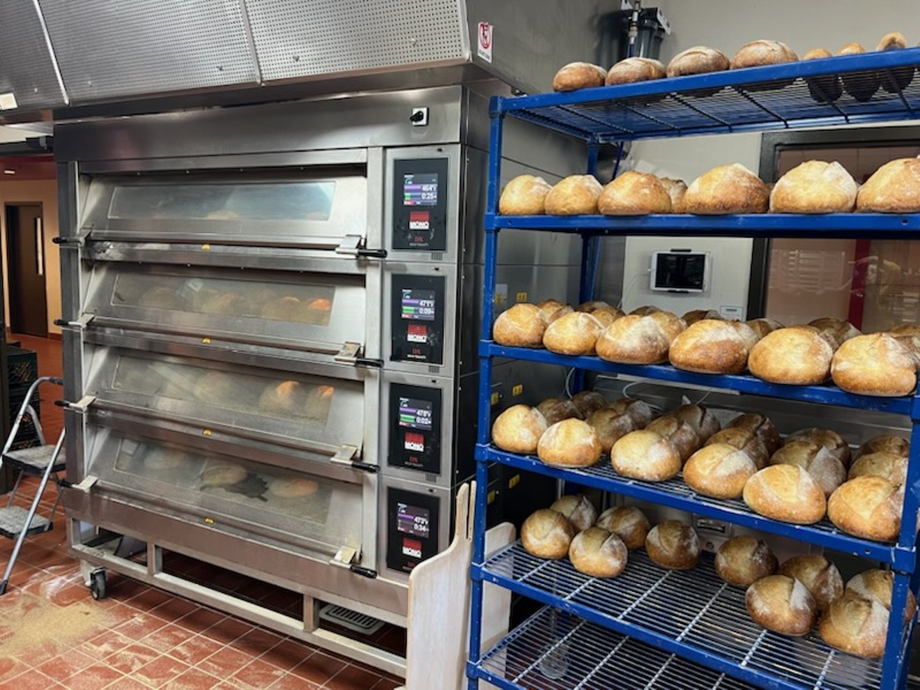 Rebel Bread's electric deck bread ovens.