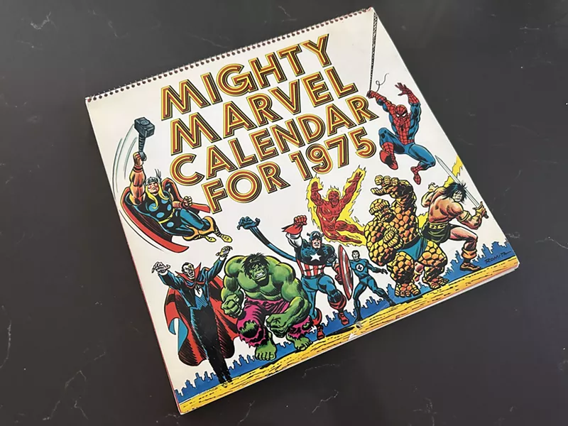 Image: vintage Marvel calendar