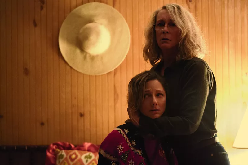 Image: Jamie Lee Curtis (right) reprises her role as Laurie Strode and Judy Greer plays her daughter, Karen, in David Gordon Green’s Halloween, the latest sequel in the horror series that can't seem to kill off the serial killer.