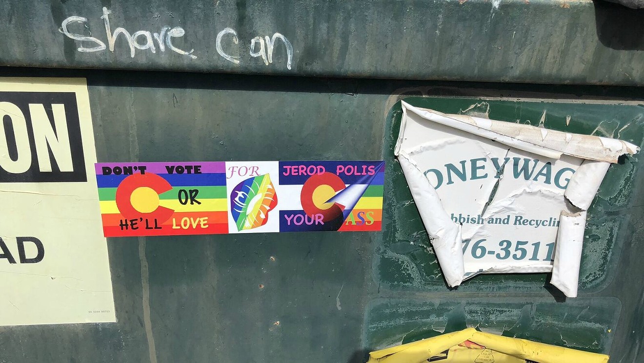 Stickers began appearing on dumpsters near the Eagle County Democratic Party's offices a few weeks ago.