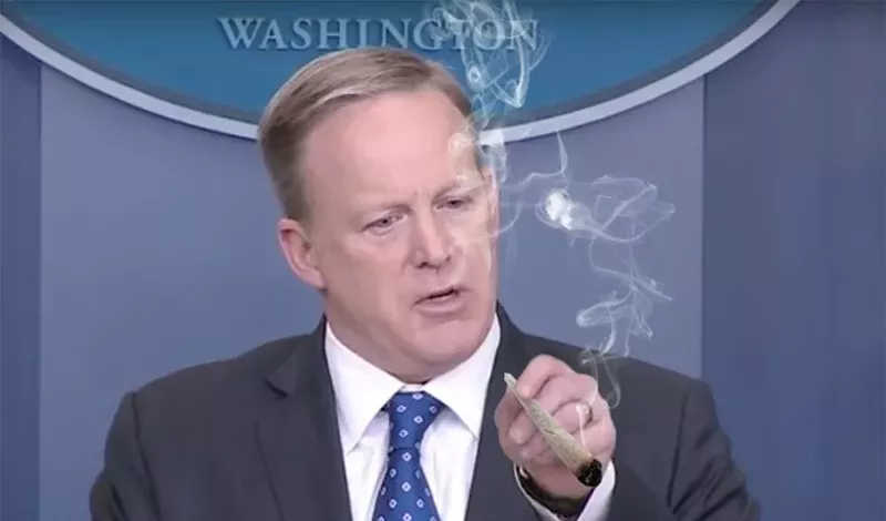 Image: What was Sean Spicer smoking?