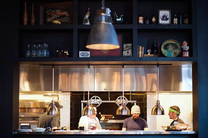 Image: Jeffrey Wall (second from right) is getting to know Denver via Hearth & Dram.