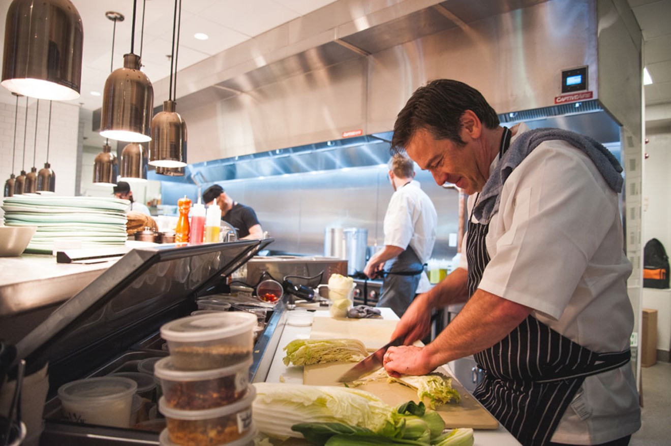 John Broening in the kitchen at Avelina.