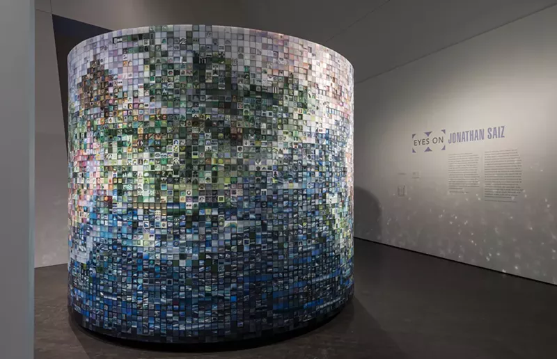 Image: Installation view of the "#WhatisUtopia" column in Eyes on Jonathan Saiz.