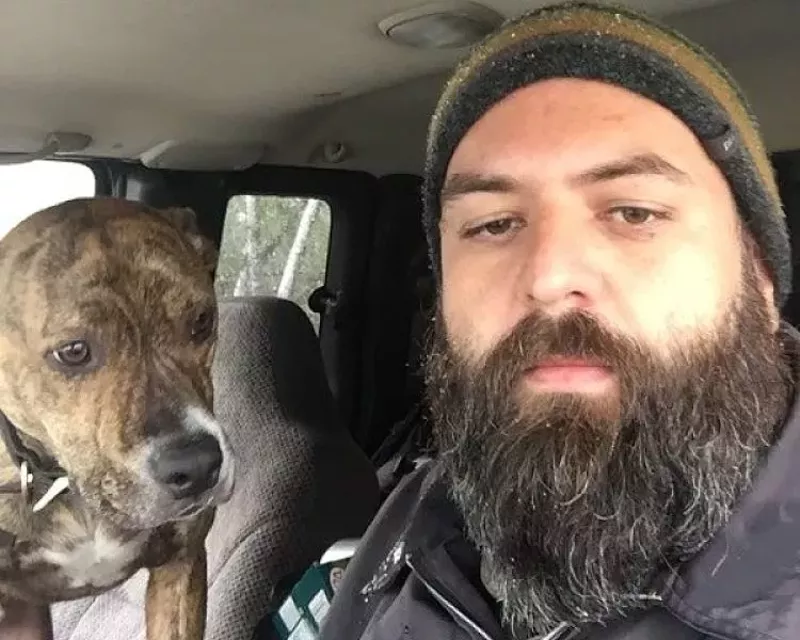 Image: Adam Wiemold worked in a shelter, but was sleeping in his car.