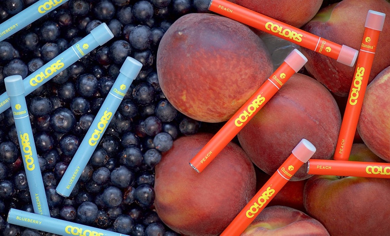 Evolab's first round of fruit flavors include blueberry and peach.