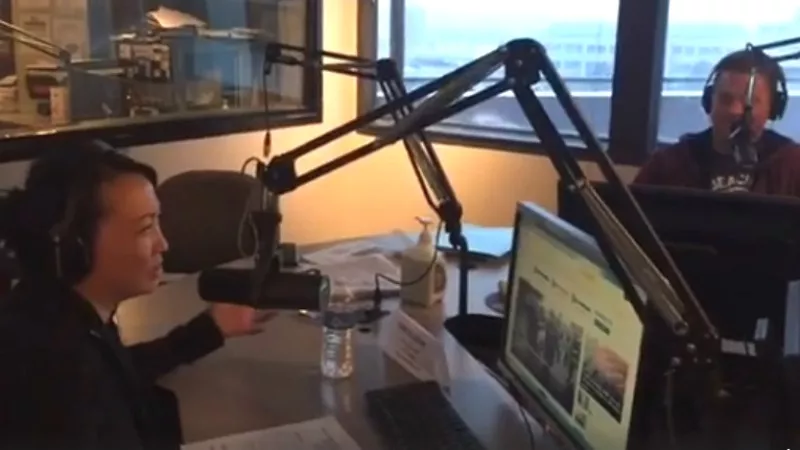 Image: Kathy Lee with Rick Lewis on day two of the Lewis & Logan show. Additional photos and a video below.