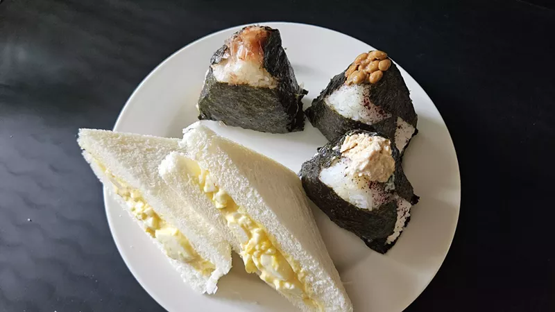 Image: rice balls and sandwich