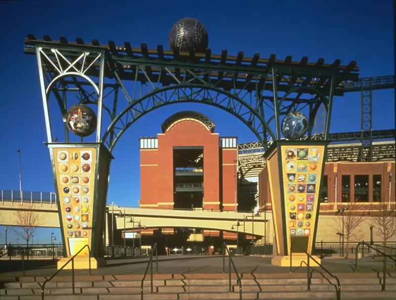 Image: “The Evolution of the Ball” could be an endangered piece of public art.