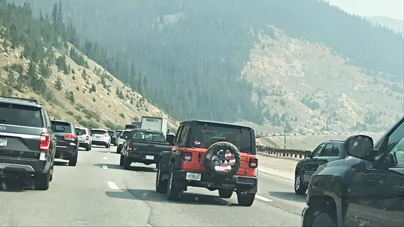 Image: The eastbound ascent to the Eisenhower Tunnel on Labor Day.