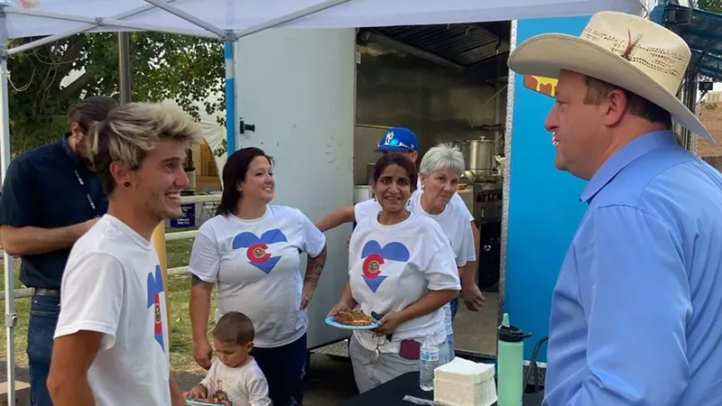 Image: Governor Jared Polis during a September 1 visit to the Colorado State Fair.