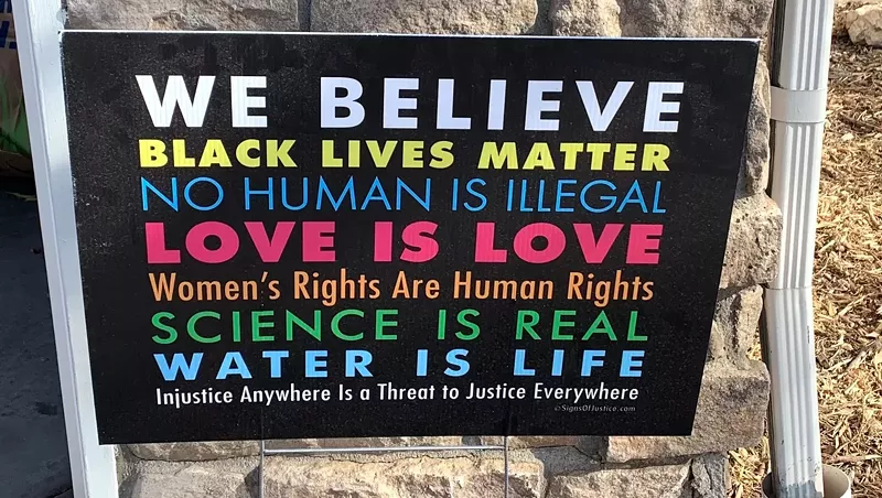 Image: The sign in front of Kristen Freaney's Lafayette home.