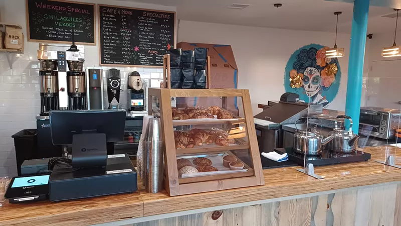 Image: front counter of a cafe