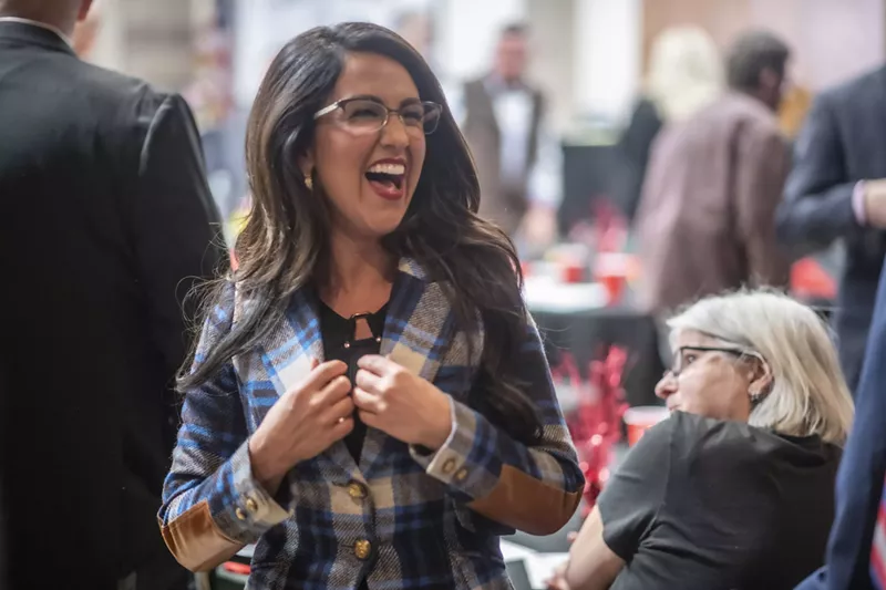 Image: Lauren Boebert laughs