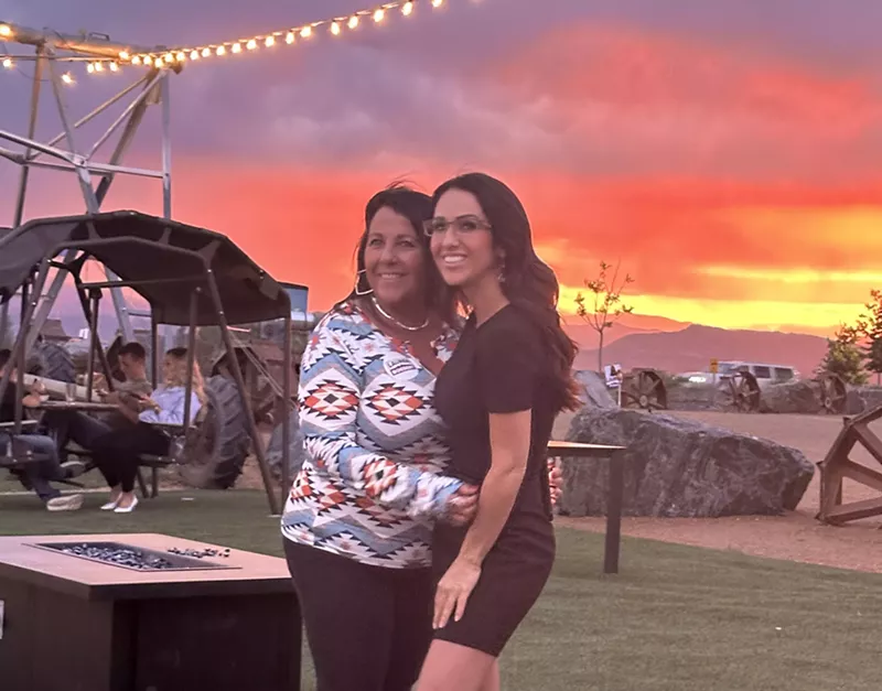 Image: Congresswoman Lauren Boebert and her mom, Shawn Bentz, at her CD4 election party on June 25.