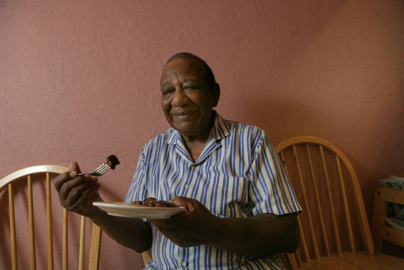 Lawrence Pierre at his restaurant, Pierre's on Madison, in 2008.