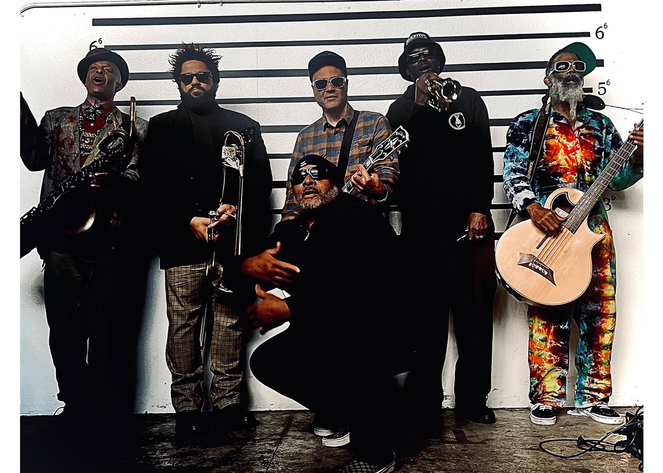 From left to right: Fishbone Members Angelo Moore, Chris Dowd, John Steward, Mark Phillips, Walter A. Kibby II and Norwood Fisher