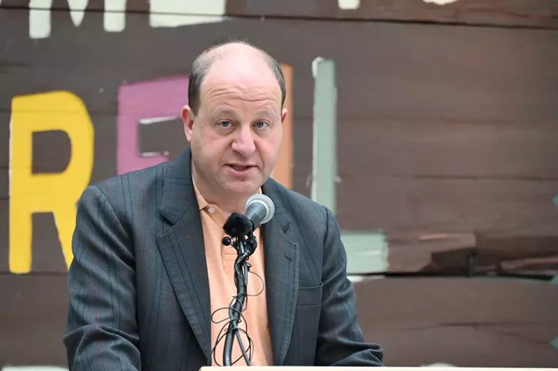 Image: Gov. Jared Polis talks about the importance of licensing undocumented Colorado drivers to mark ten year anniversary of landmark bill.