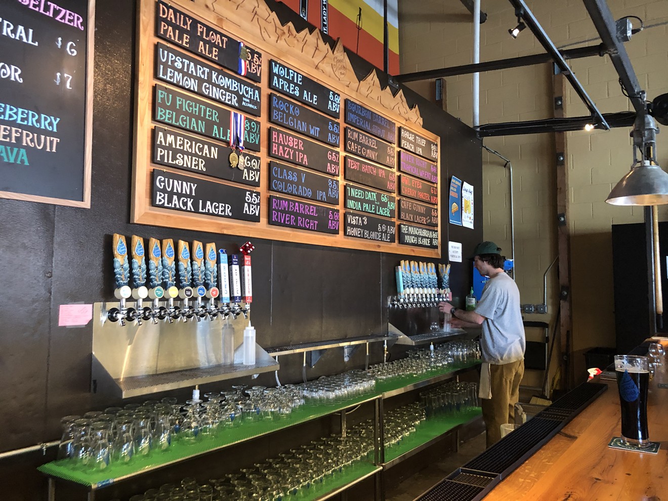 The Good River Beer taproom also features beer from Rocky Mountain Sector, including Hauser Hazy IPA.