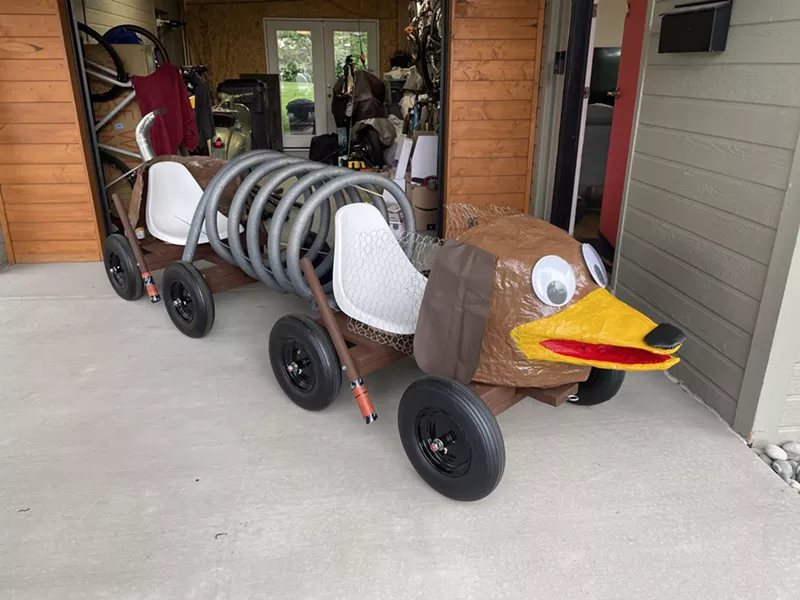 Image: 3rd Degree Burn modeled the cart after the slinky dog from Toy Story.
