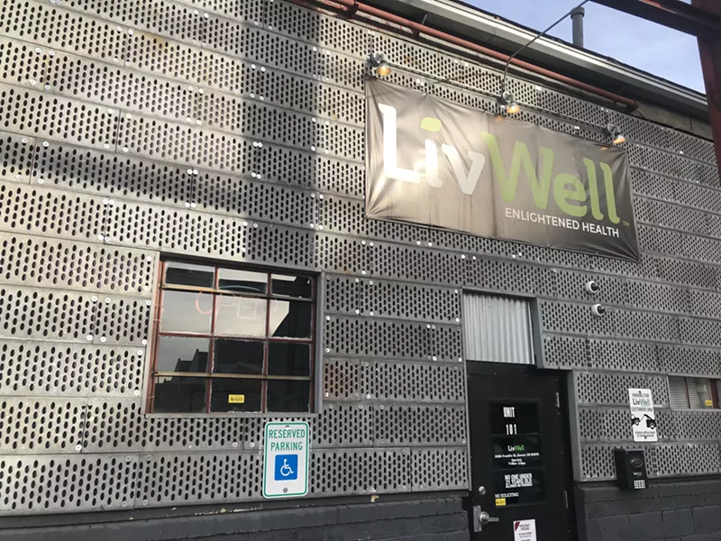 Image: LivWell's dispensary at 3980 Franlkin Street.