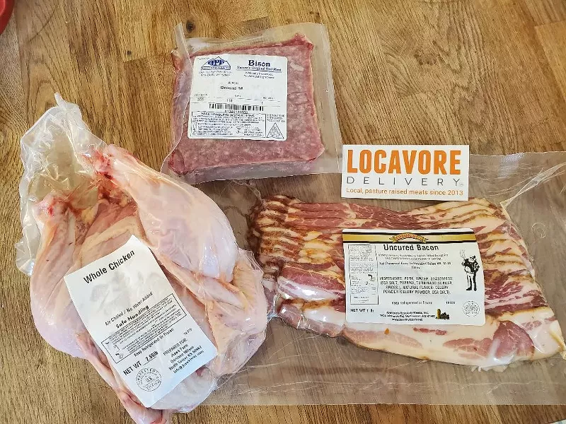 Image: A small delivery of meat from Locavore Delivery.