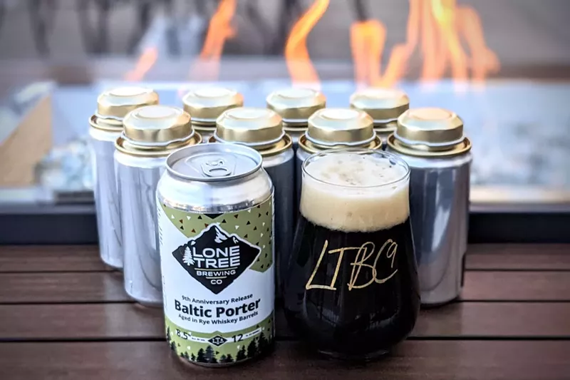 Image: Lone Tree's anniversary beers are being offered to go in nine-packs.