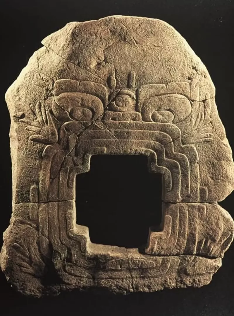 Image: The "Earth Monster" Olmec artifact.