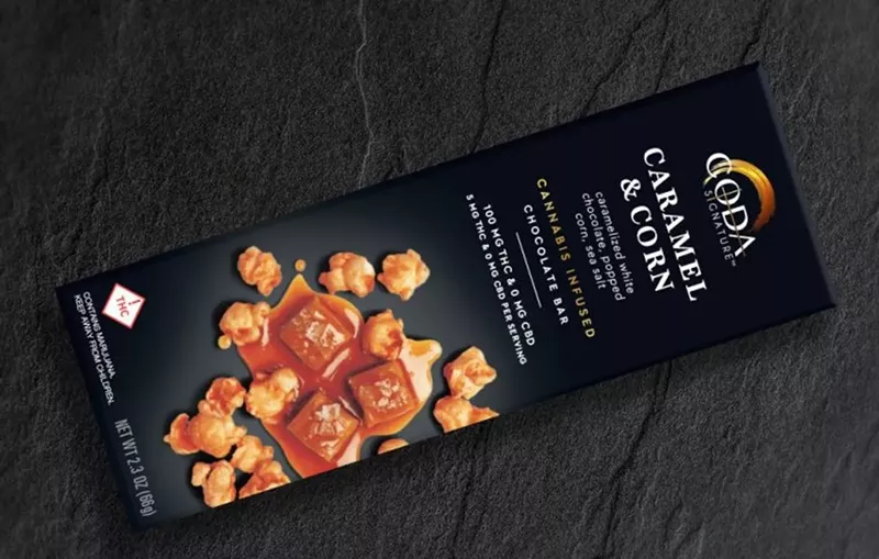 Image: Popcorn and caramel chocolate bar