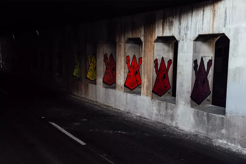 Image: Art by Chris Haven in the viaduct.