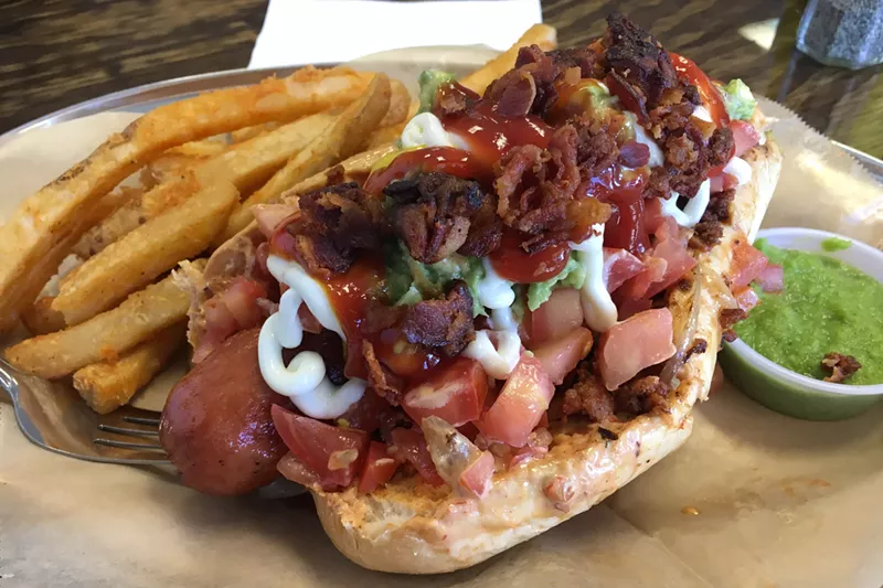 Image: Los Mangos now serves the elusive Sonoran hot dog.