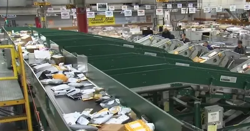 Image: A mail processing center in Illinois that may regularly receive packages of marijuana from Colorado, according to a 2015 ABC7 Chicago report.