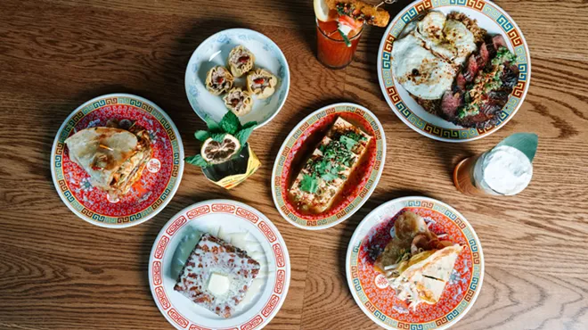 various dishes on plates