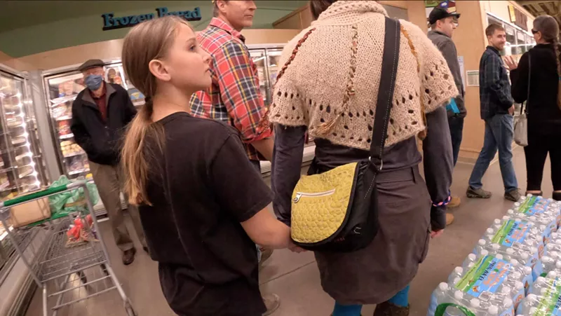 Image: A screen capture chosen by Larry Cappetto from his video "Mask Free Shopping: Takin' It to the Streets."