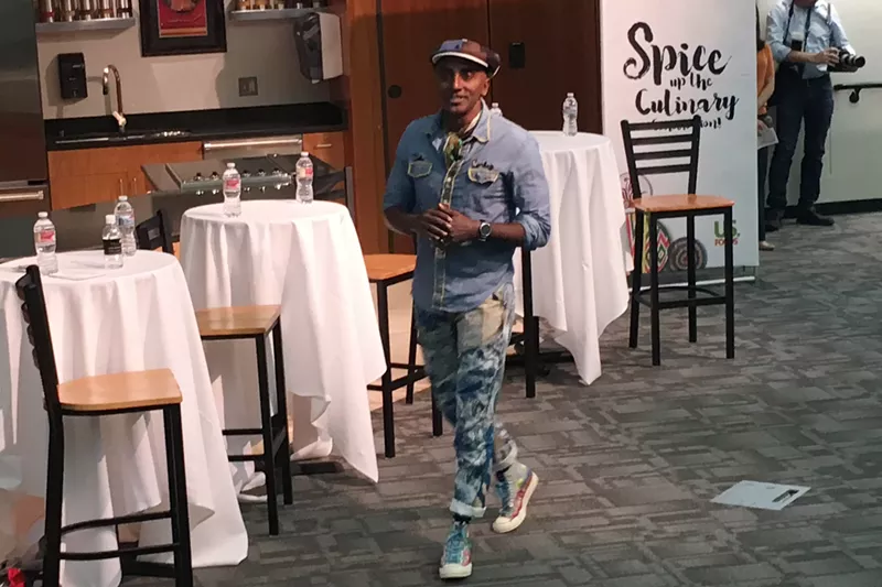 Image: Chef Marcus Samuelsson talks change in the Denver restaurant scene at Johnson & Wales University.