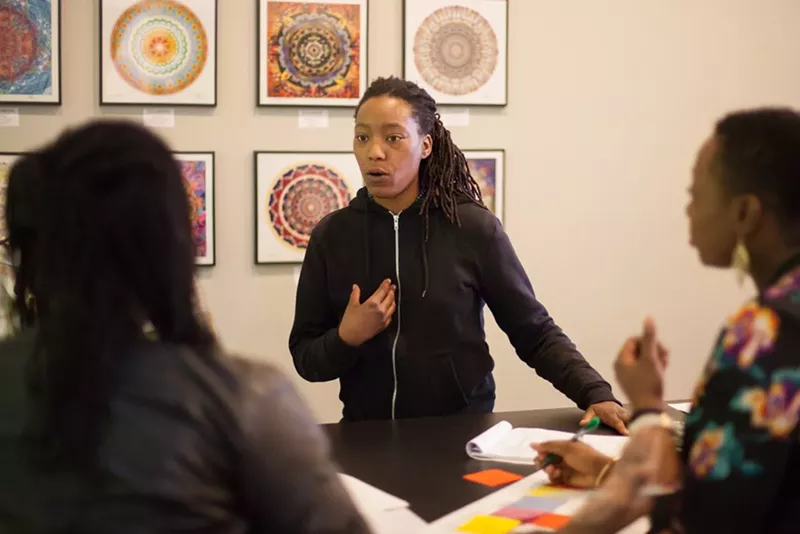 Image: The Minority Cannabis Business Association holds a workshop in Denver in 2018.