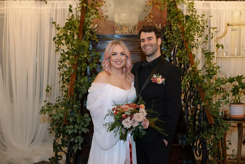 Image: Becca and Austin pose for wedding portraits