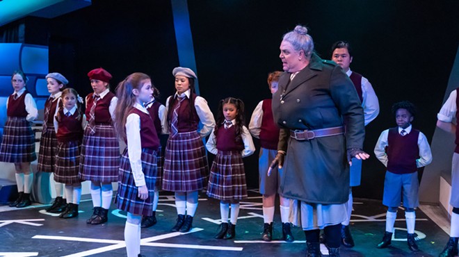 actors in Matilda the Musical on stage.