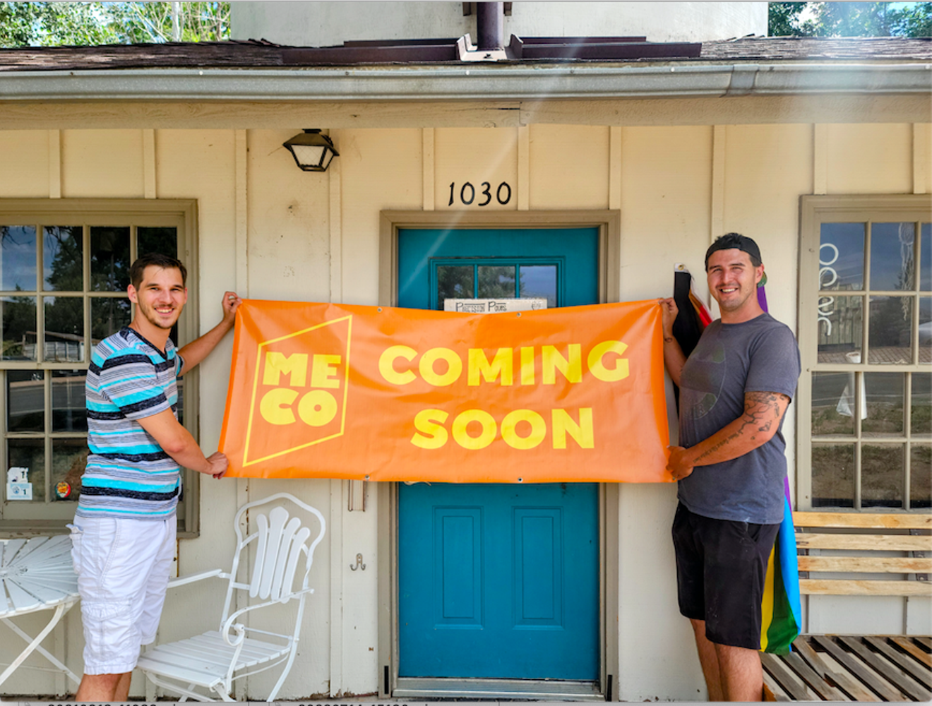 Shane Stinn (left) and Isaac Olson proudly announced the new location in July; it opened August 1.