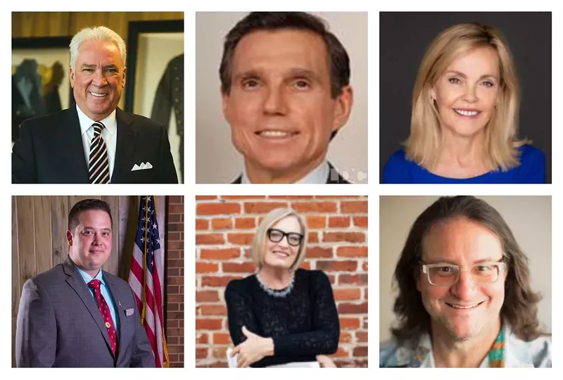 Image: Blair Richardson, Federico Peña, Betsy Markey, Brad Feld, Deborah Jordy and Gary Arnold (clockwise from upper left) have all agreed to pitch in during the COVID-19 crisis.