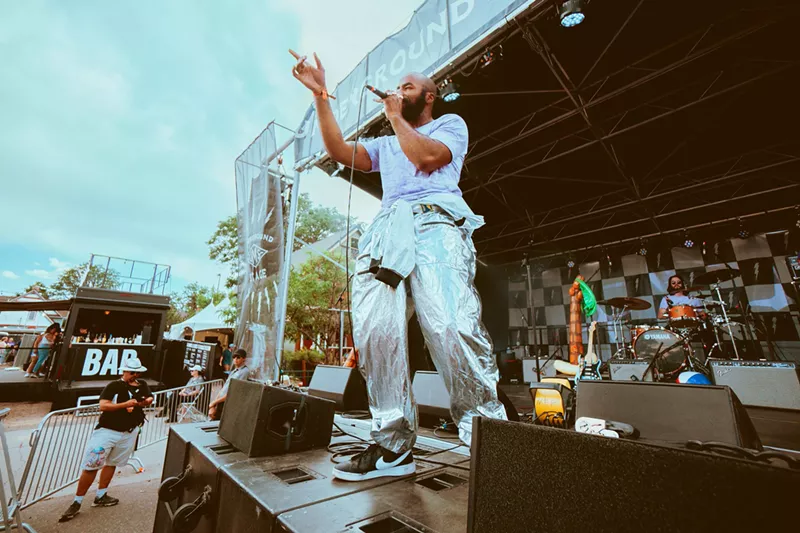 Image: man performing on stage