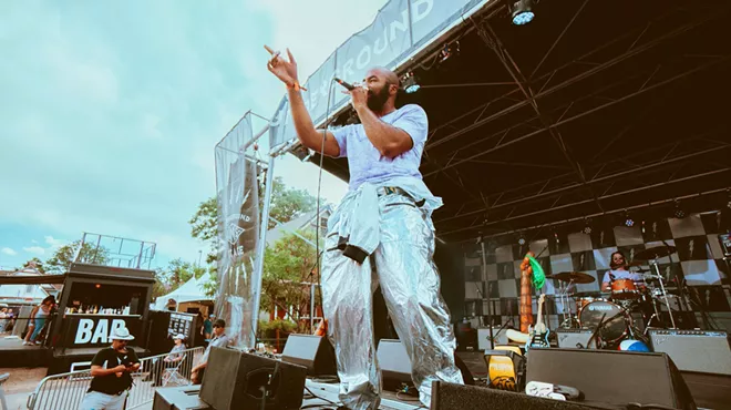 man performing on stage