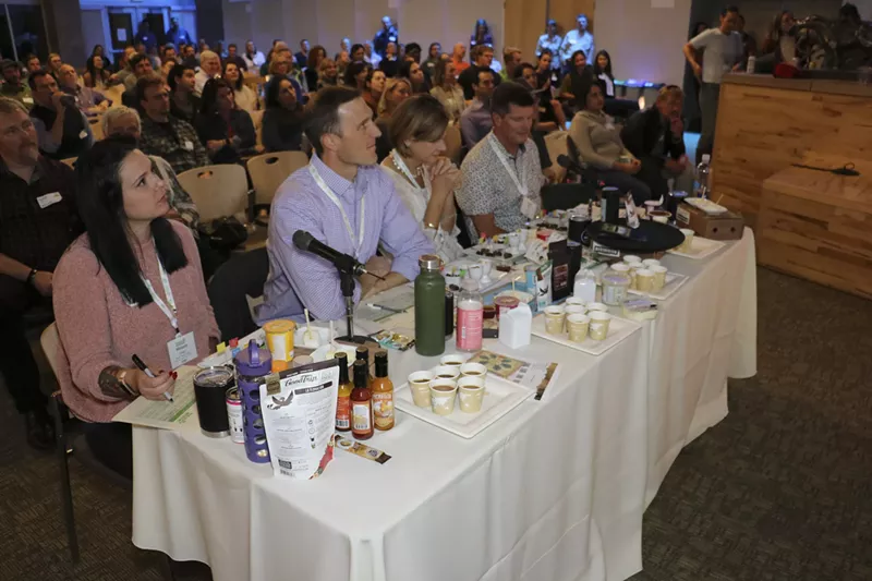 Image: The 2018 Pitch Slam panel of judges.