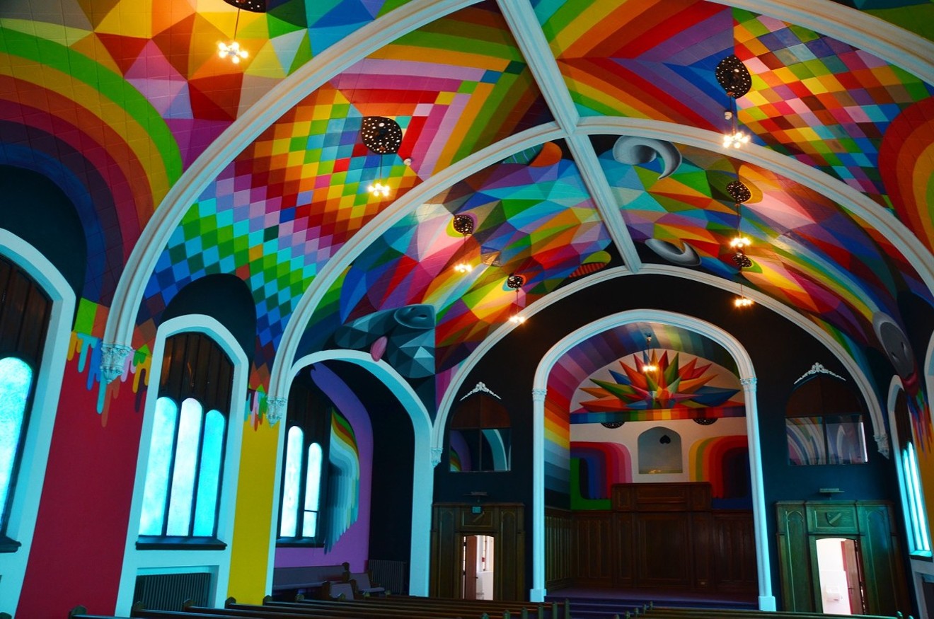 The International Church of Cannabis has a fully restored nave featuring artwork from Okuda San Miguel.