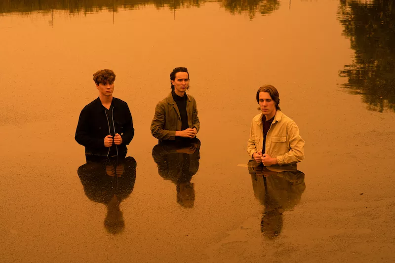 Image: From left to right, drummer Tommy Maddocks, singer Charlie Maddocks and guitarist Mikey Maddocks.
